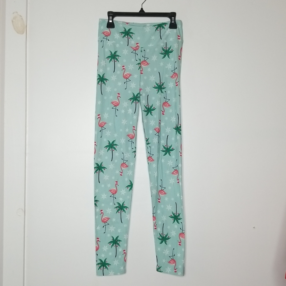 Flamingo Christmas Leggings